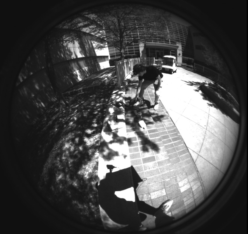 Left calibrated T265 fisheye image.